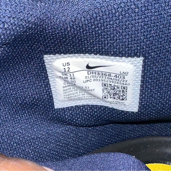 Nike Jordan Alpha Menace Pro 3 Promo Michigan Wolverines DH3368 403 Size 12 - Picture 10 of 14